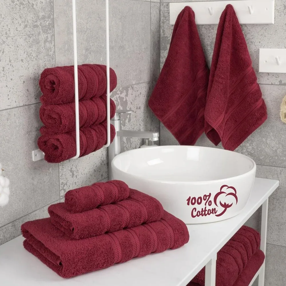 New Luxury 6 Piece Towel Set, 2 Bath Towels 2 Hand Towel 2 Washcloths, 600 GS